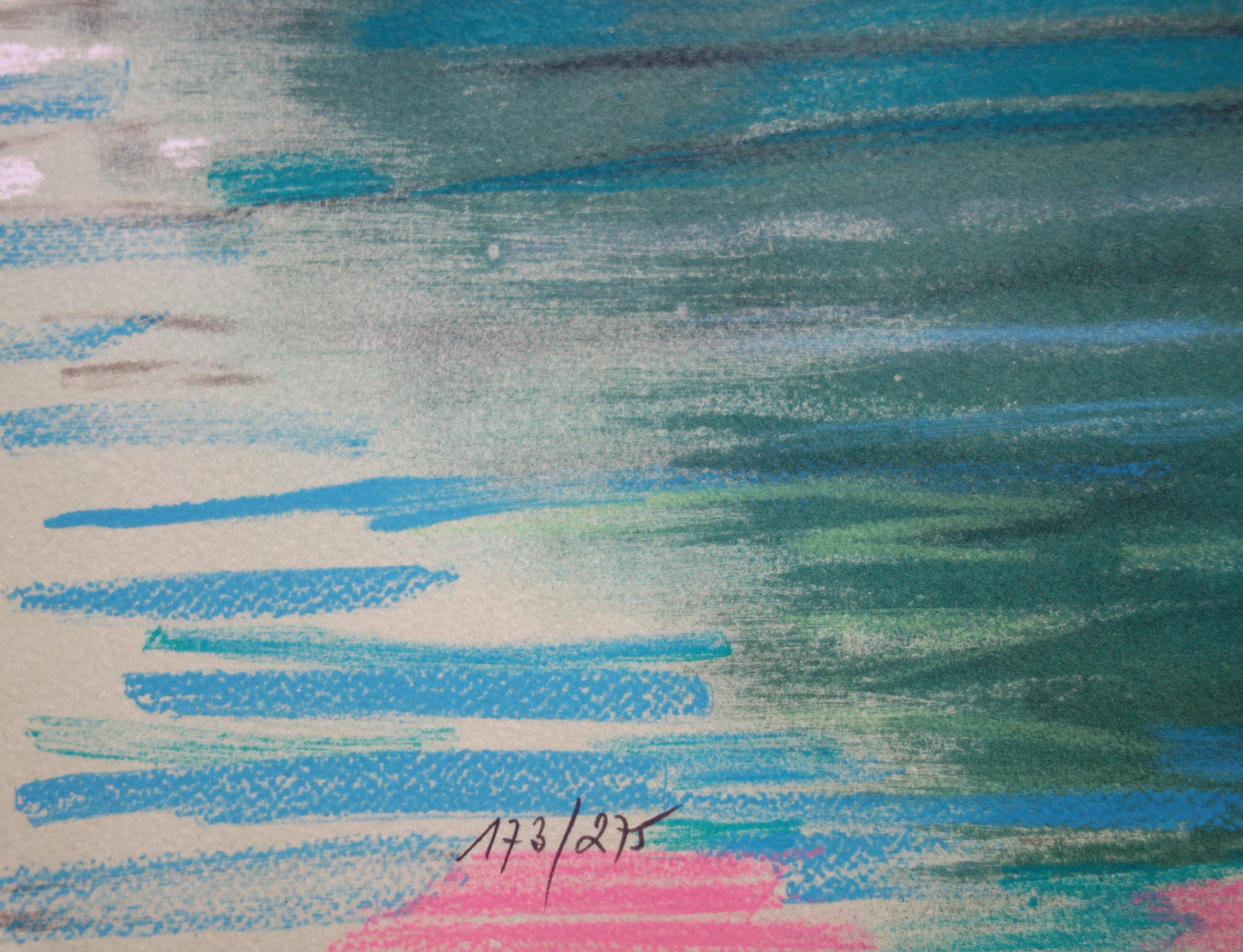 Bernard COLLET
Ufer der Marne, Frankreich

Original-Lithographie
Handsigniert mit Bleistift
Limitiert /275 Exemplare
Auf Vellum 76 x 56 cm (ca. 30 x 22 Zoll)

Ausgezeichneter Zustand