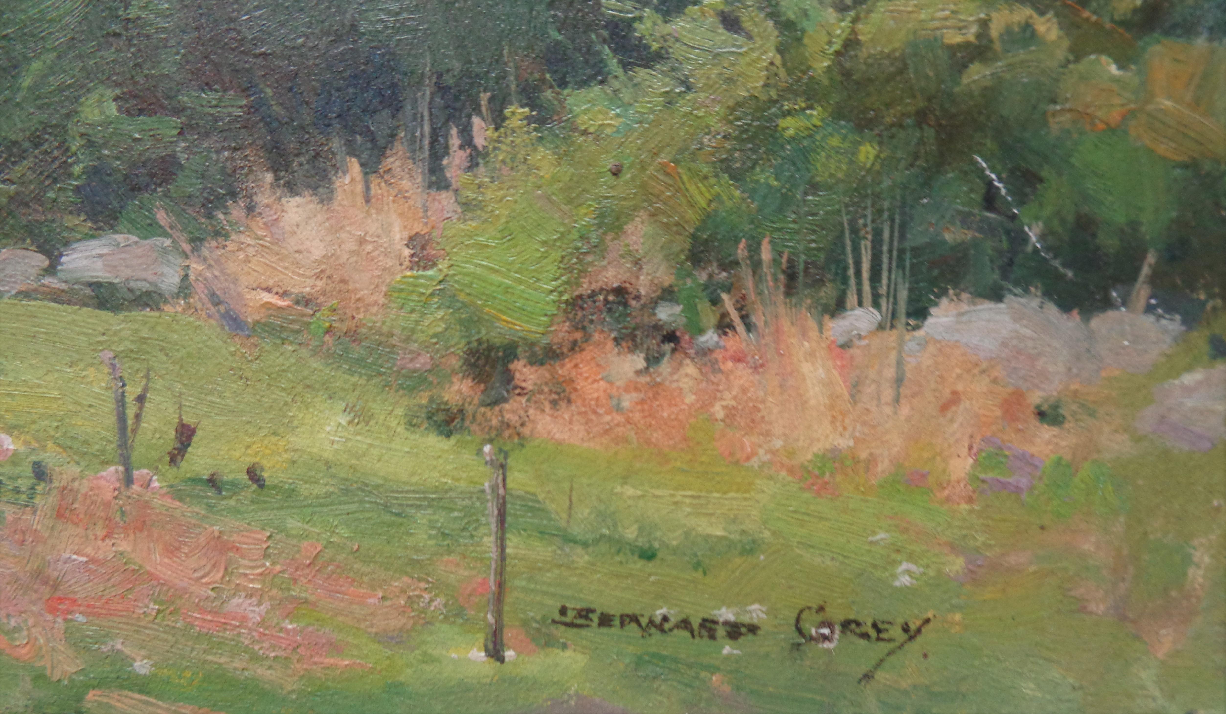  American Impressionist Artist Bernard Corey Early Spring Landscape 1
