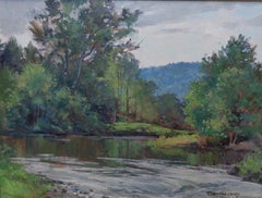 Impresionista americano Nueva Inglaterra Rockport  Bernard Corey Pintura al óleo Arroyo