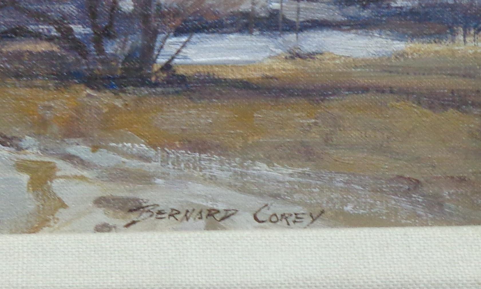 Amerikanisch-impressionistischer Rockport aus Neuengland  Bernard Corey, Ölgemälde, Bauernhof im Angebot 5
