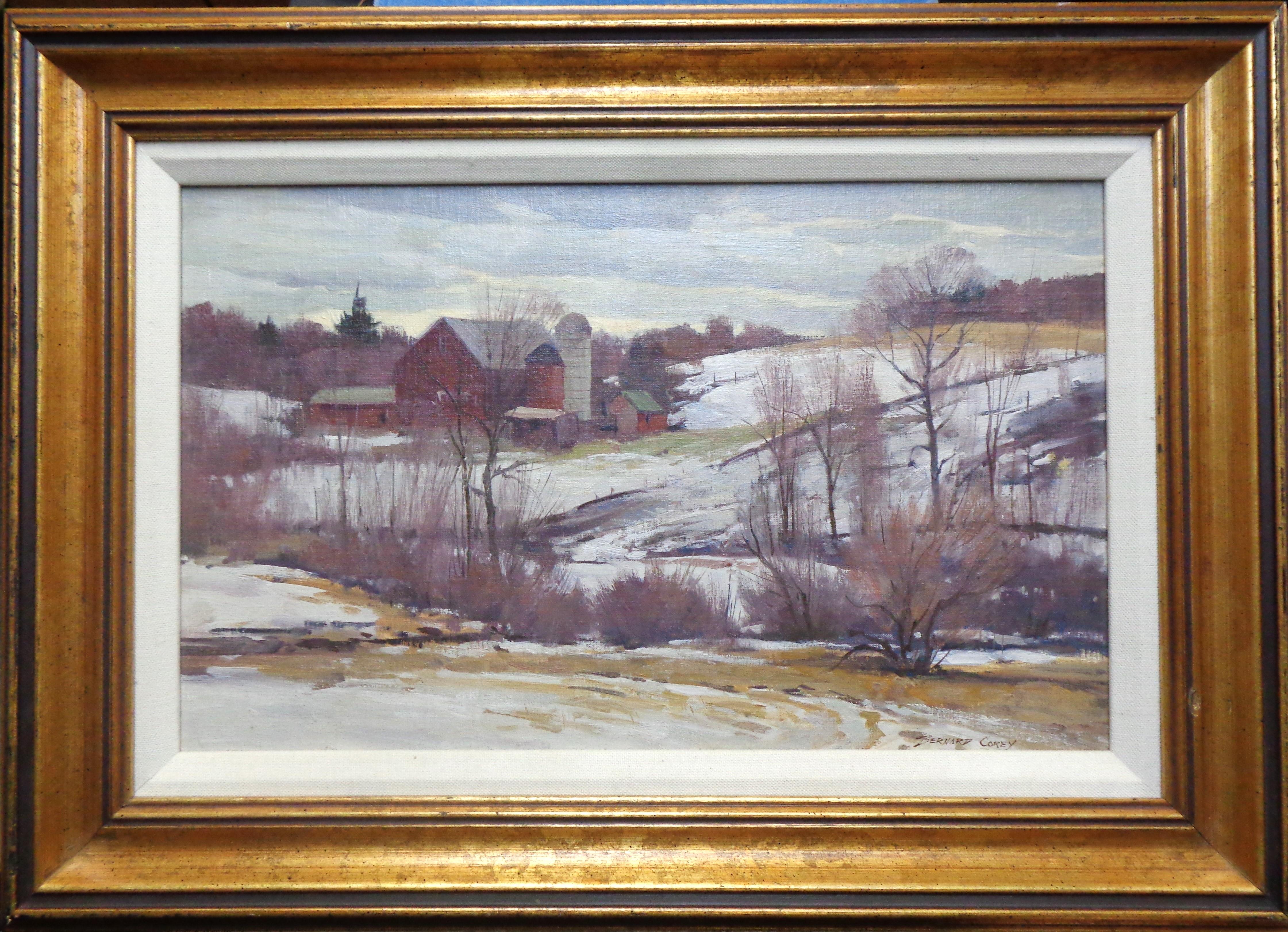 Amerikanisch-impressionistischer Rockport aus Neuengland  Bernard Corey, Ölgemälde, Bauernhof