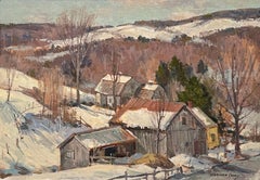 Bernard Corey (1914–2000) – Winter Landscape with Barns