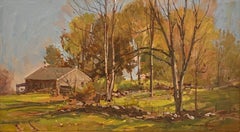 "The Gray Barn", Landscape, Bernard Corey: Cape Ann Artist, Farm Scene, Rural