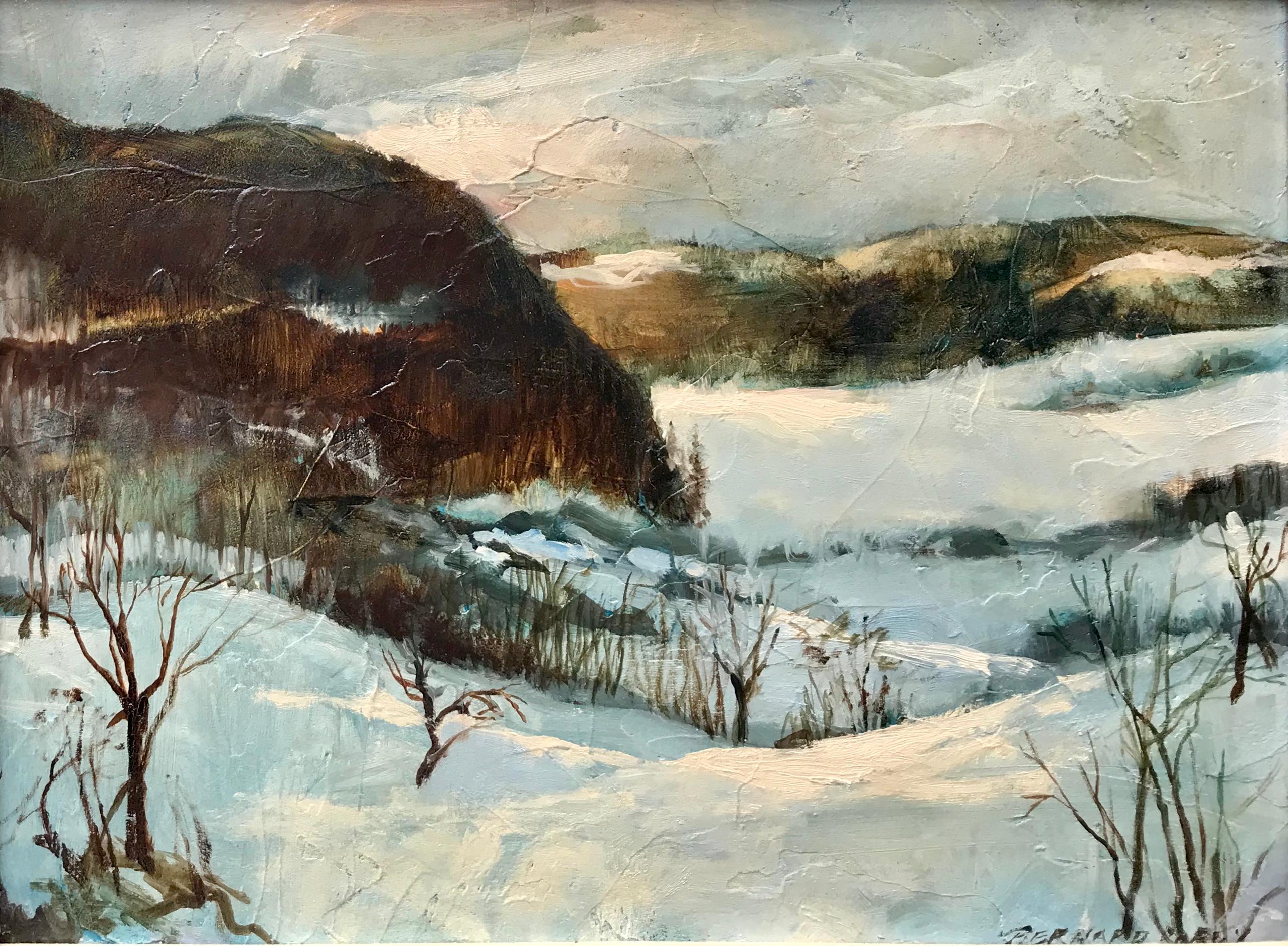 Bernard Corey Landscape Painting - “Winter Twilight”
