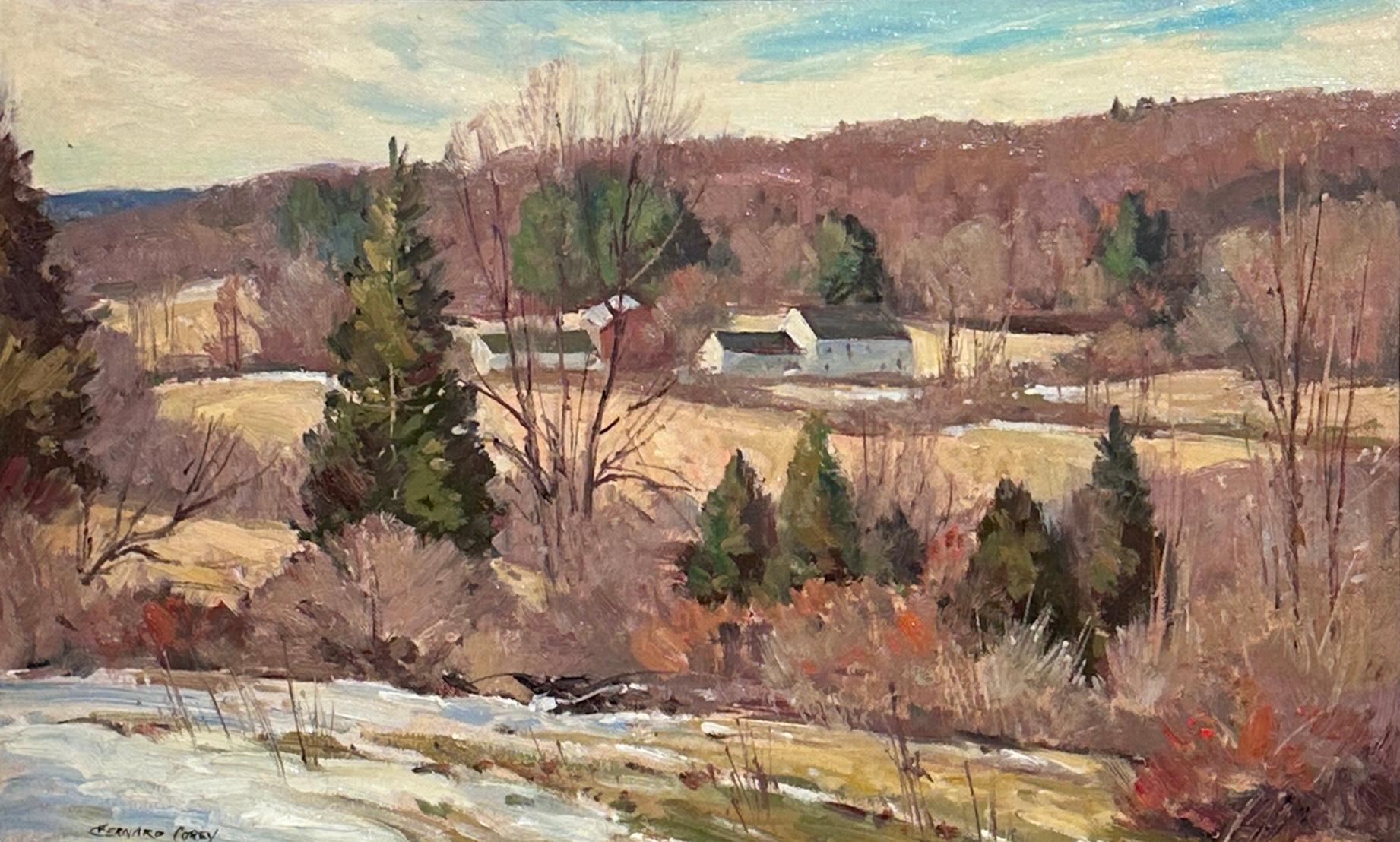 “Yankee Farm” by Bernard Corey — New England Impressionist Landscape