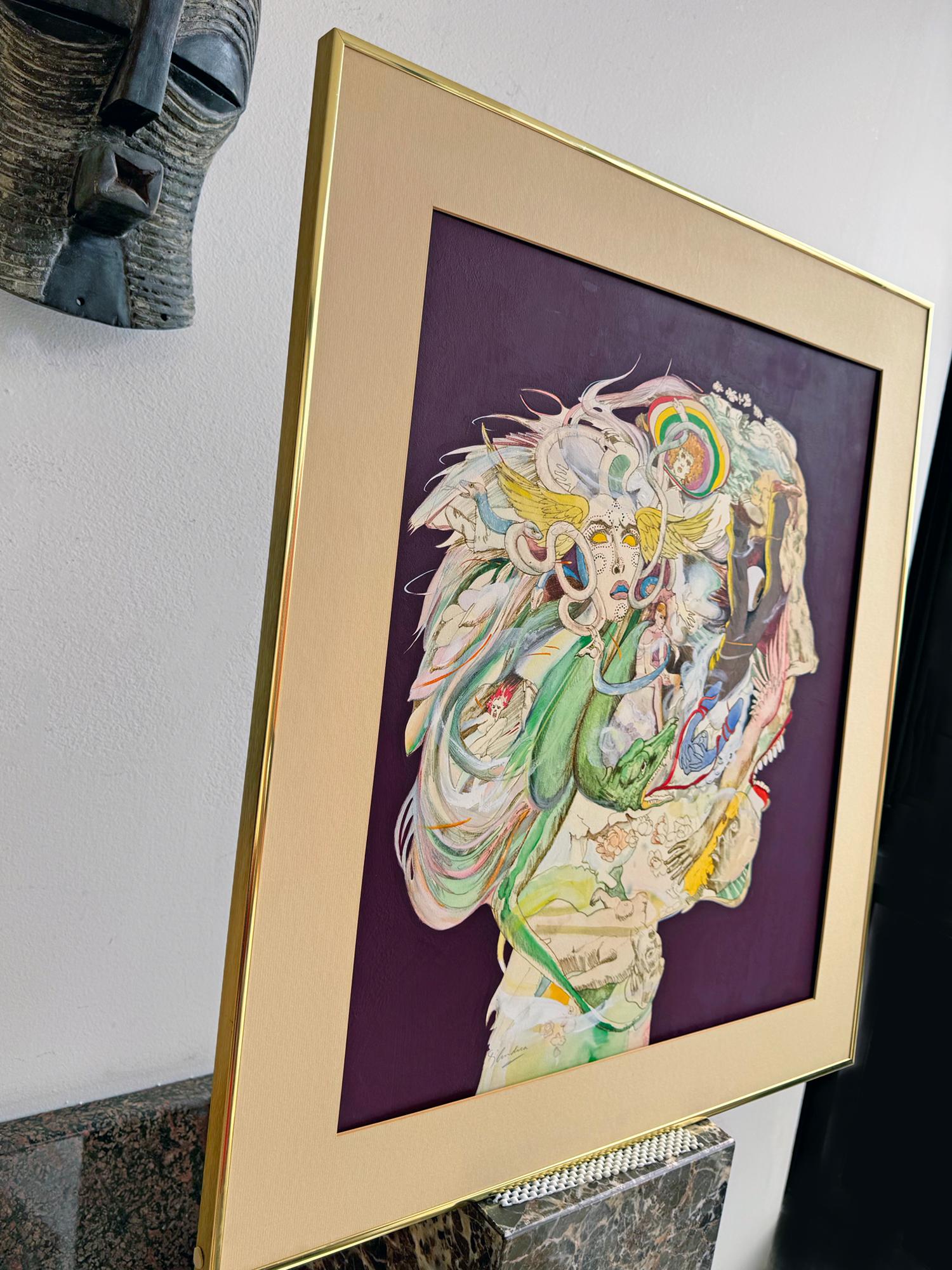 Sci-Fi Mind Bending Alien Kopf mit gruseligen Bulging Eyeball - Giuseppe Arcimboldo im Angebot 12