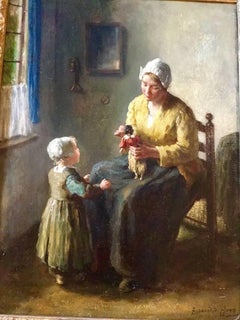 Mother and Child, A genre scene 19th / 20th Century