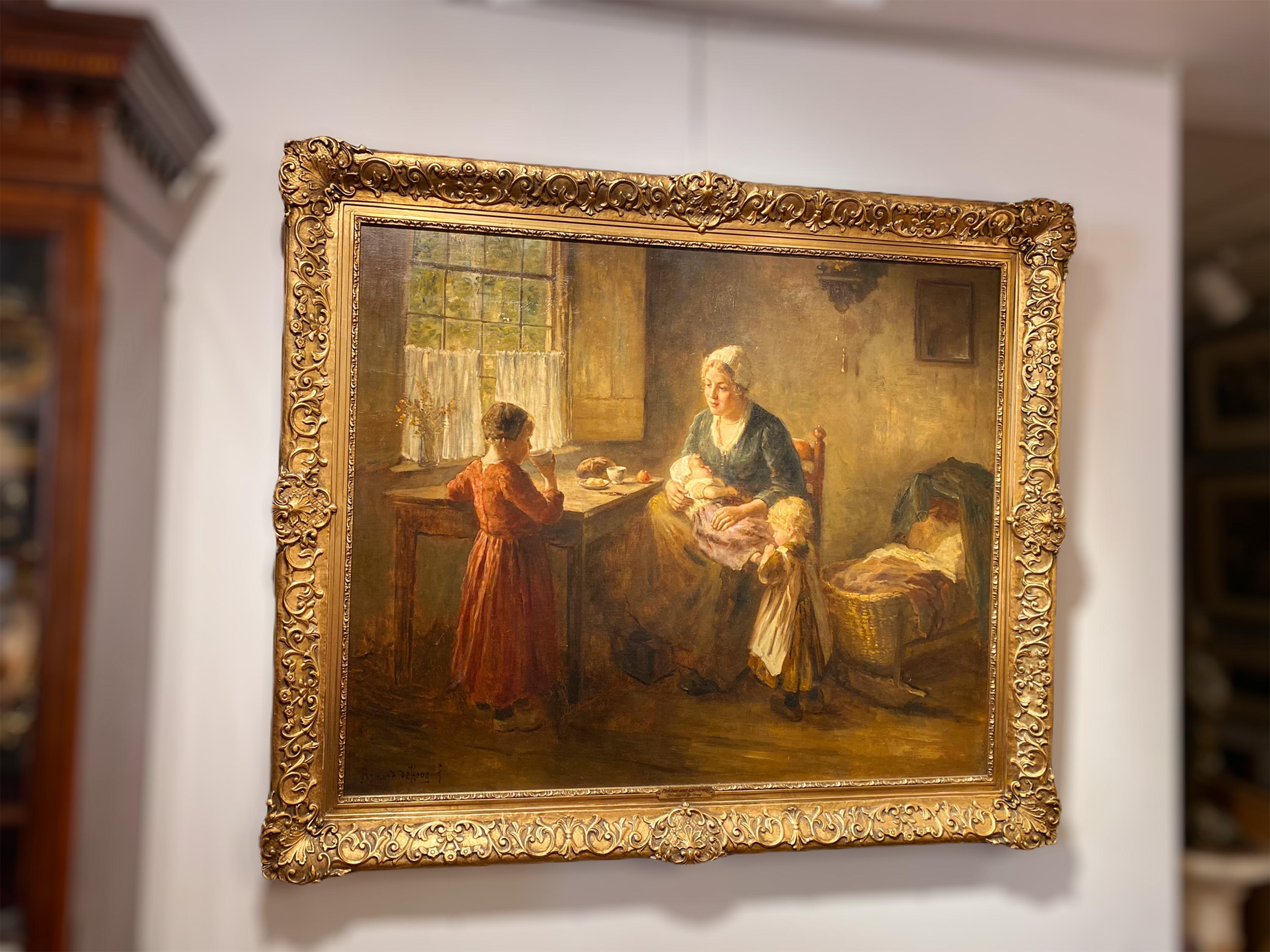Mother & Child - Painting Realismo di Bernard De Hoog