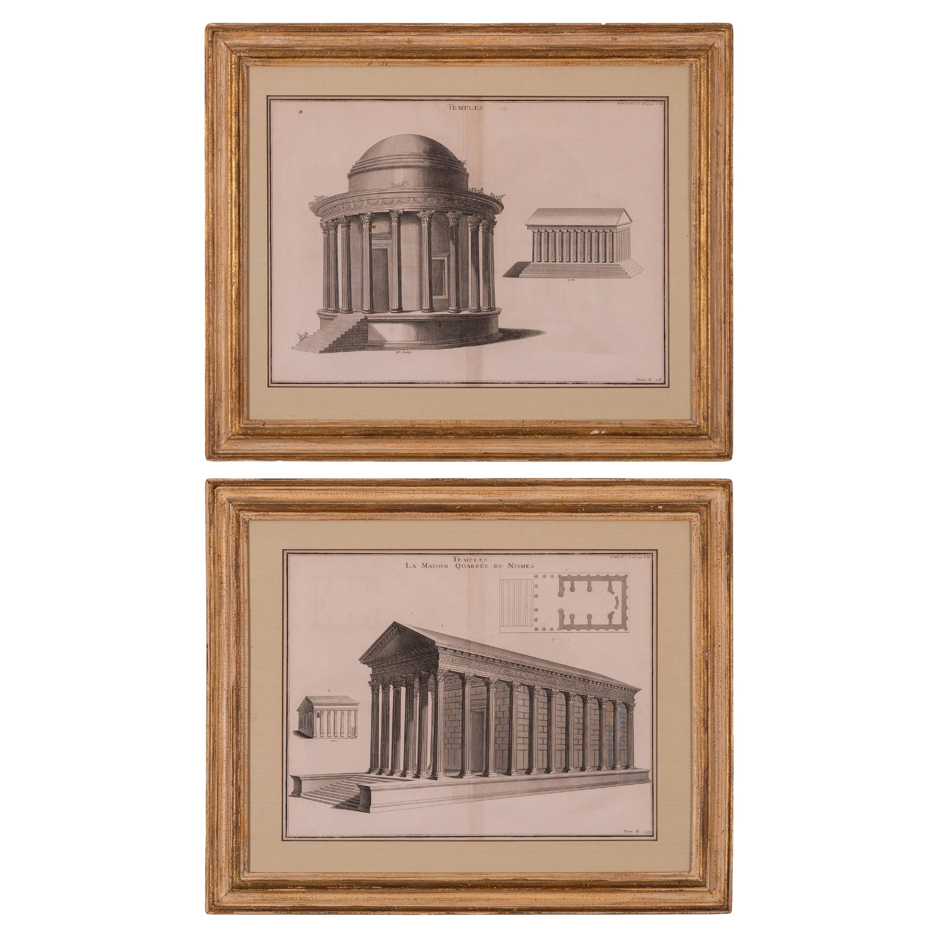 Bernard de Montfaucon - Roman Temple Engravings, Nimes, France