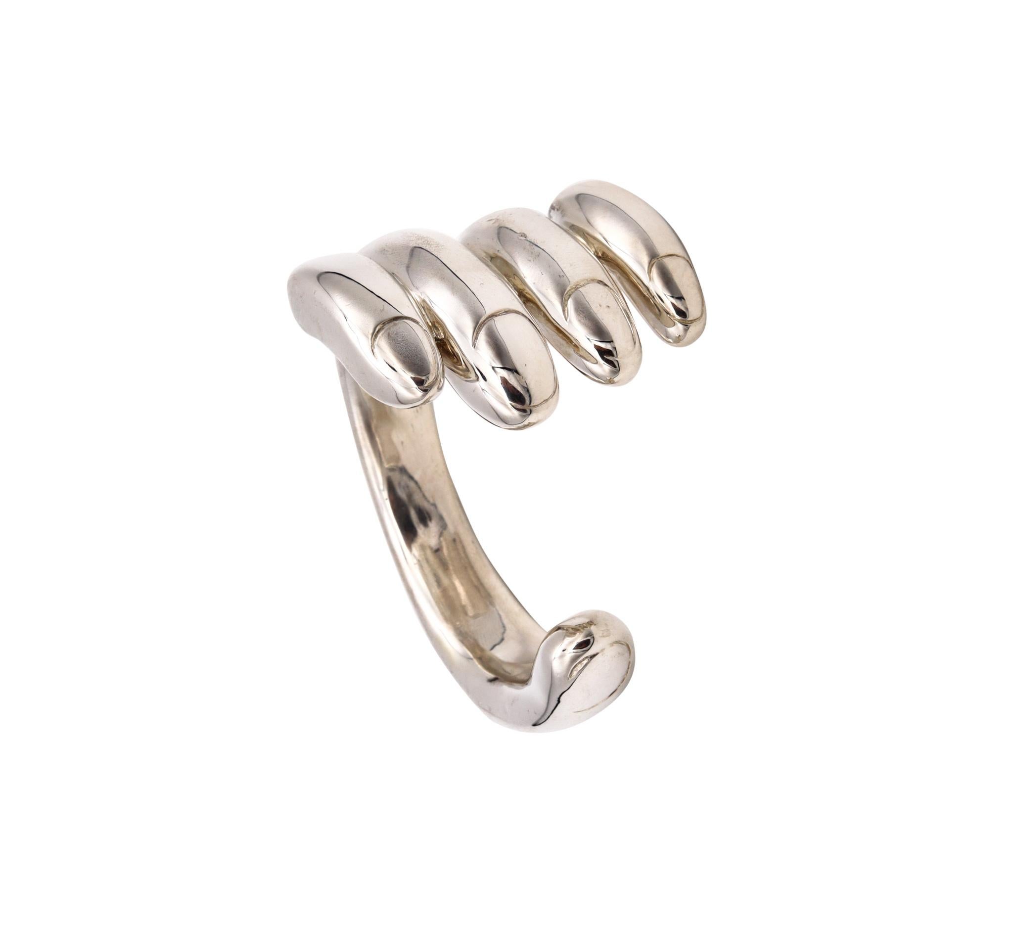 Bernard Delettrez 2012 Roma Massive Handgeformtes Manschettenarmband aus Sterlingsilber in Sterlingsilber 2