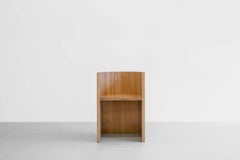 Bernard Dubois & Isaac Reina Minimalist Chair in Solid Oak or Wrapped in Leather