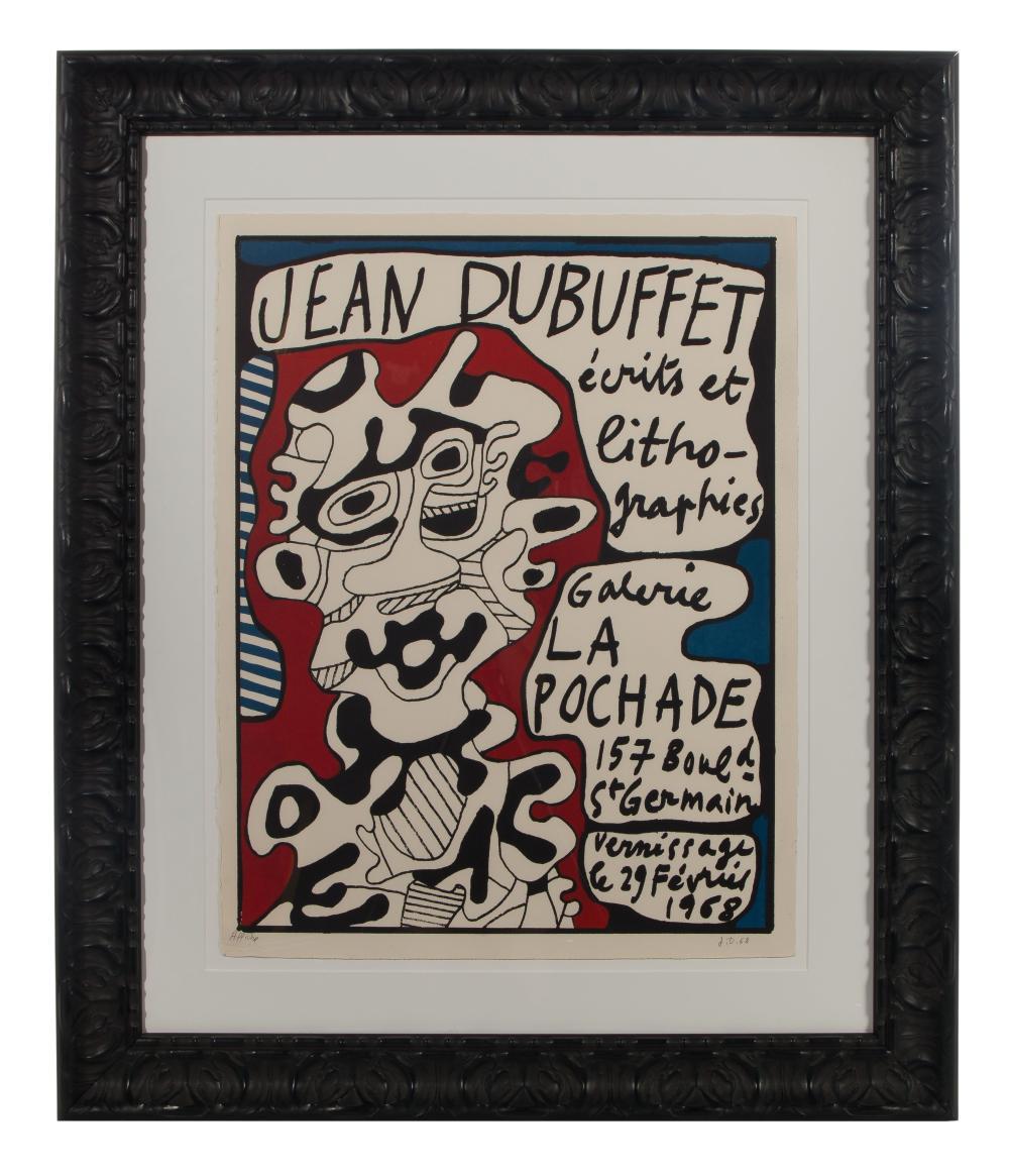 Mid-20th Century Jean Dubuffet Galerie La Pochade Lithograph 1968 For Sale