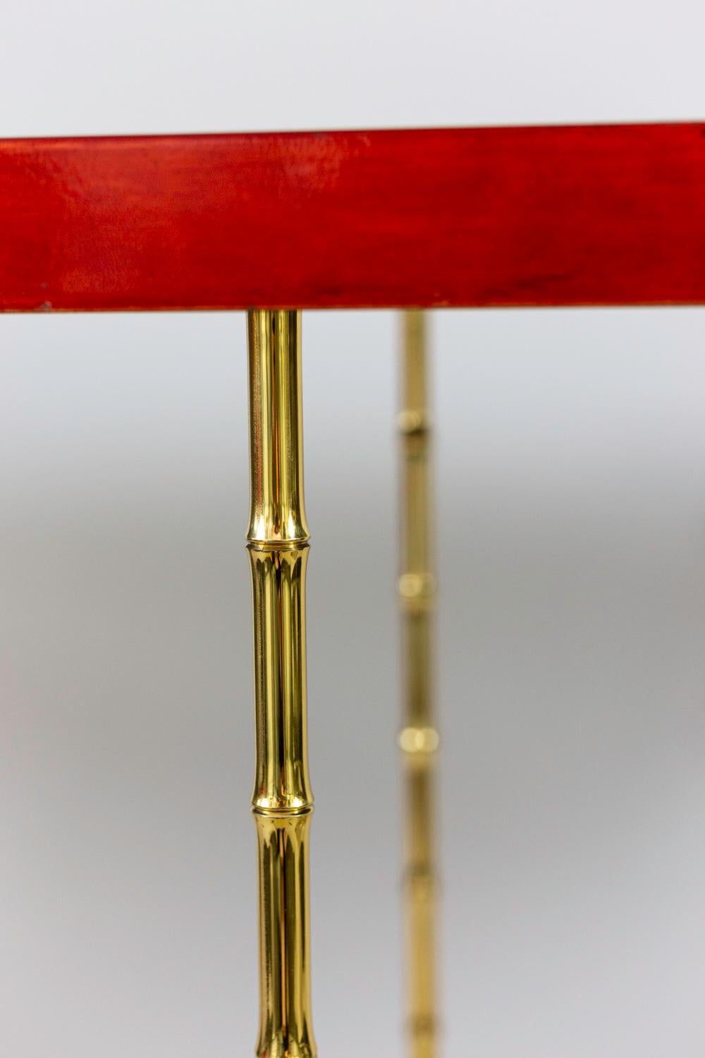 Mid-20th Century Bernard Dunand, Console in Lacquer and Gilt Bronze, 1950s