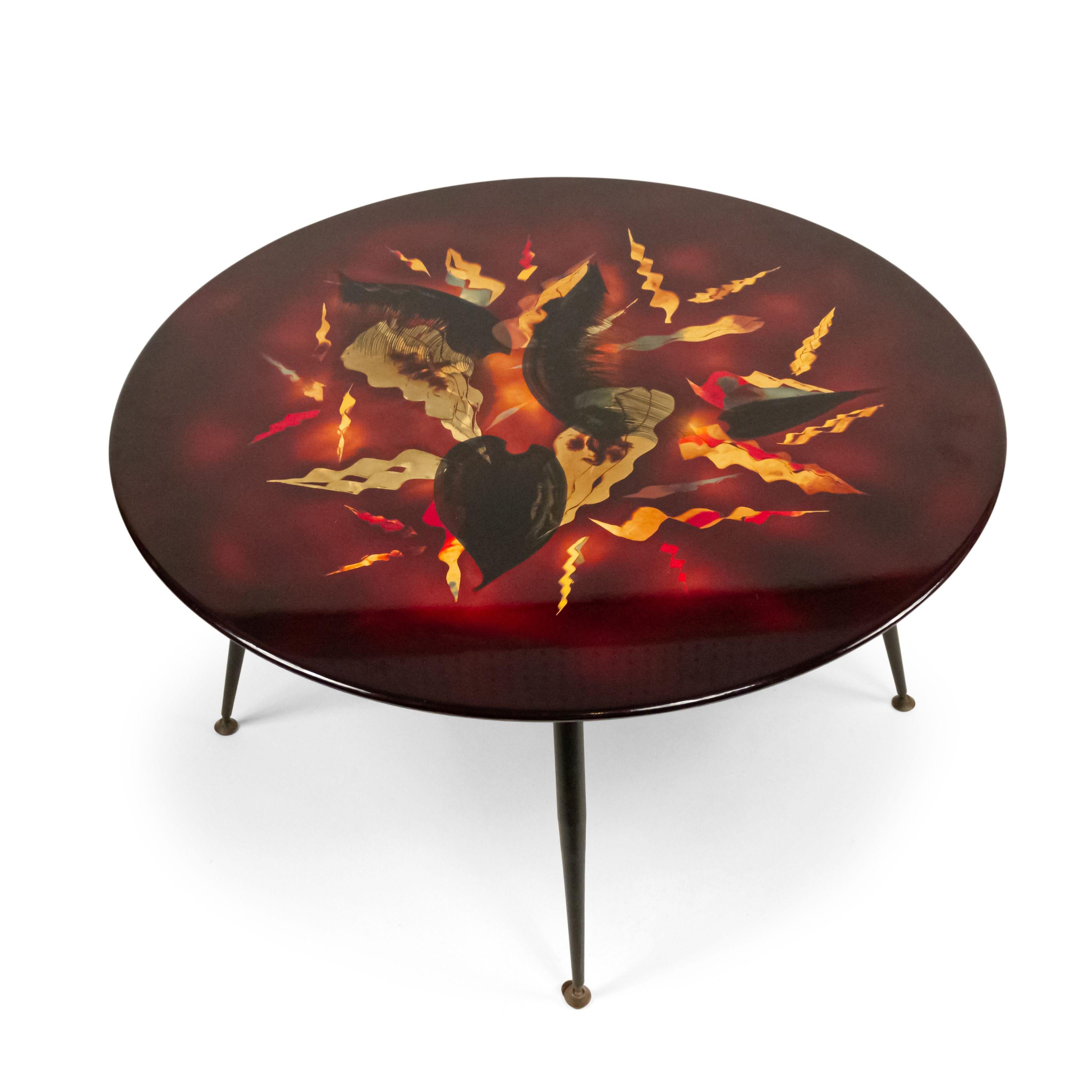 Bernard Dunand French Midcentury Geometric Lacquered Coffee Table In Good Condition For Sale In New York, NY