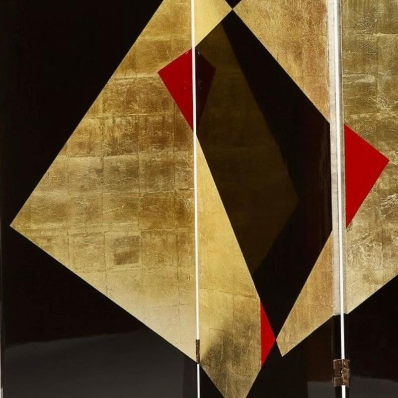 Art Deco Bernard Dunand Three Panel Screen after a design by Jean Dunand in 1931 For Sale