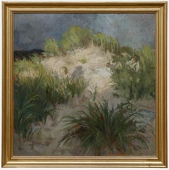 Bernard Dunstan (1920-2017) - Huile sur toile encadrée, datant du milieu du XXe siècle, « Dunes de sable »