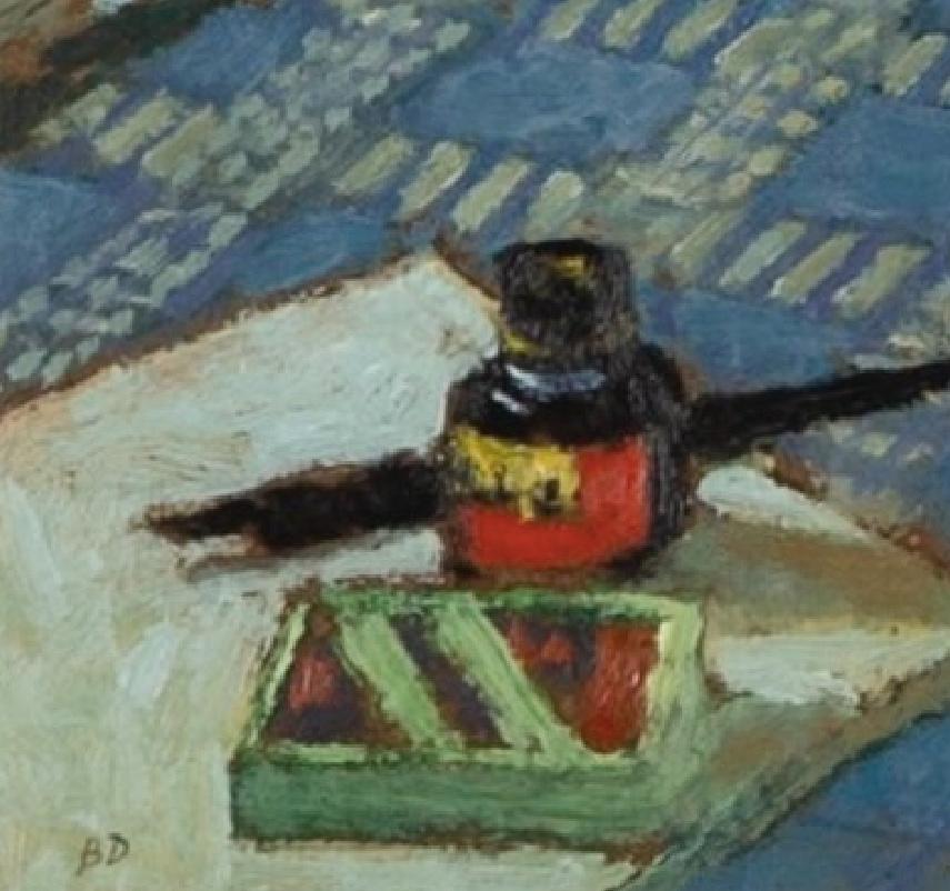 Bernard Dunstan 1920-2017
Still Life of Summer Flowers in a Jug with a Bowl
oil on board
39 x 30 cm
15 3/8 x 11 3/4 in
signed with initials

Bernard Dunstan was born in Teddington, Middlesex, in 1920.

He studied at Byam Shaw School of Art in 1939,