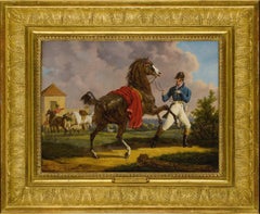 Bernard-Ed. Swebach (1800-1870) - Squire training the horse of King Louis XVIII