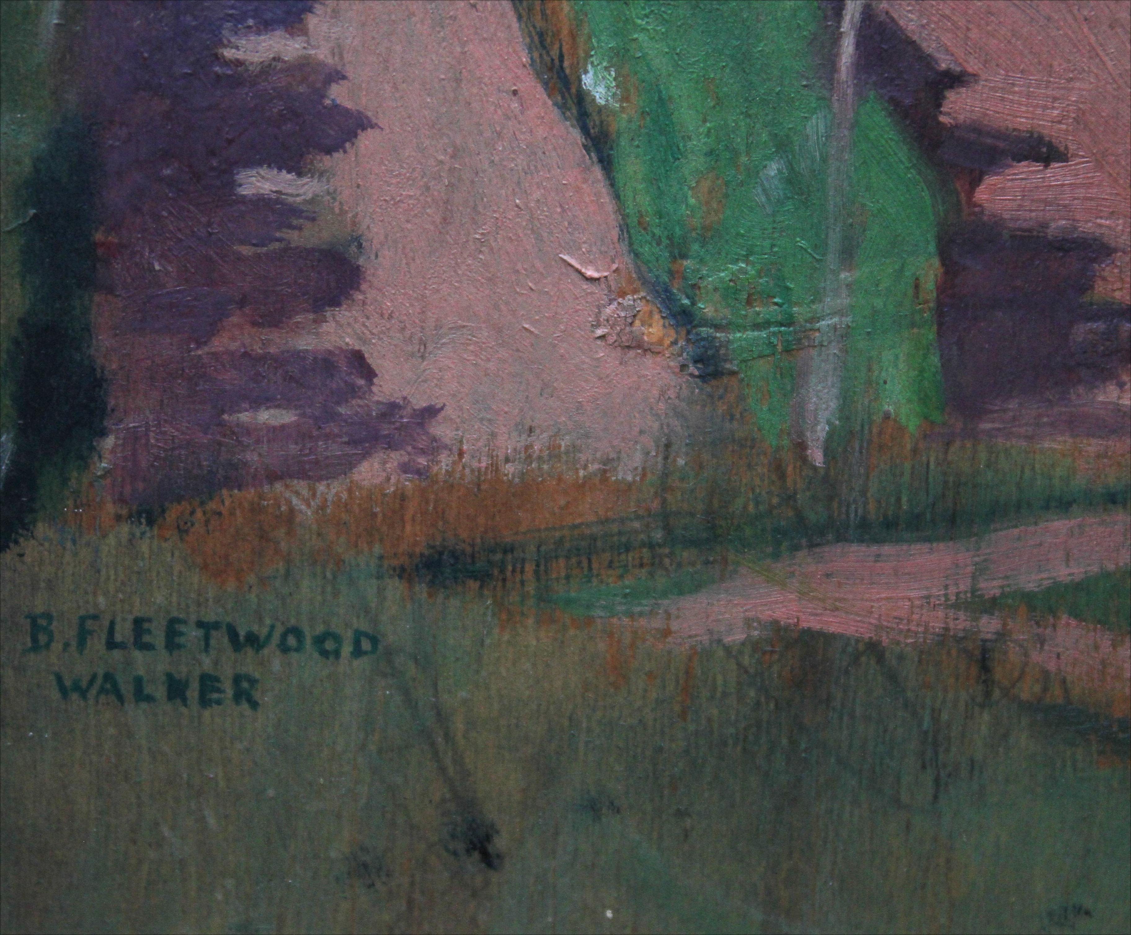 French Vineyard Landscape - British Post Impressionist 1920's art oil painting For Sale 1