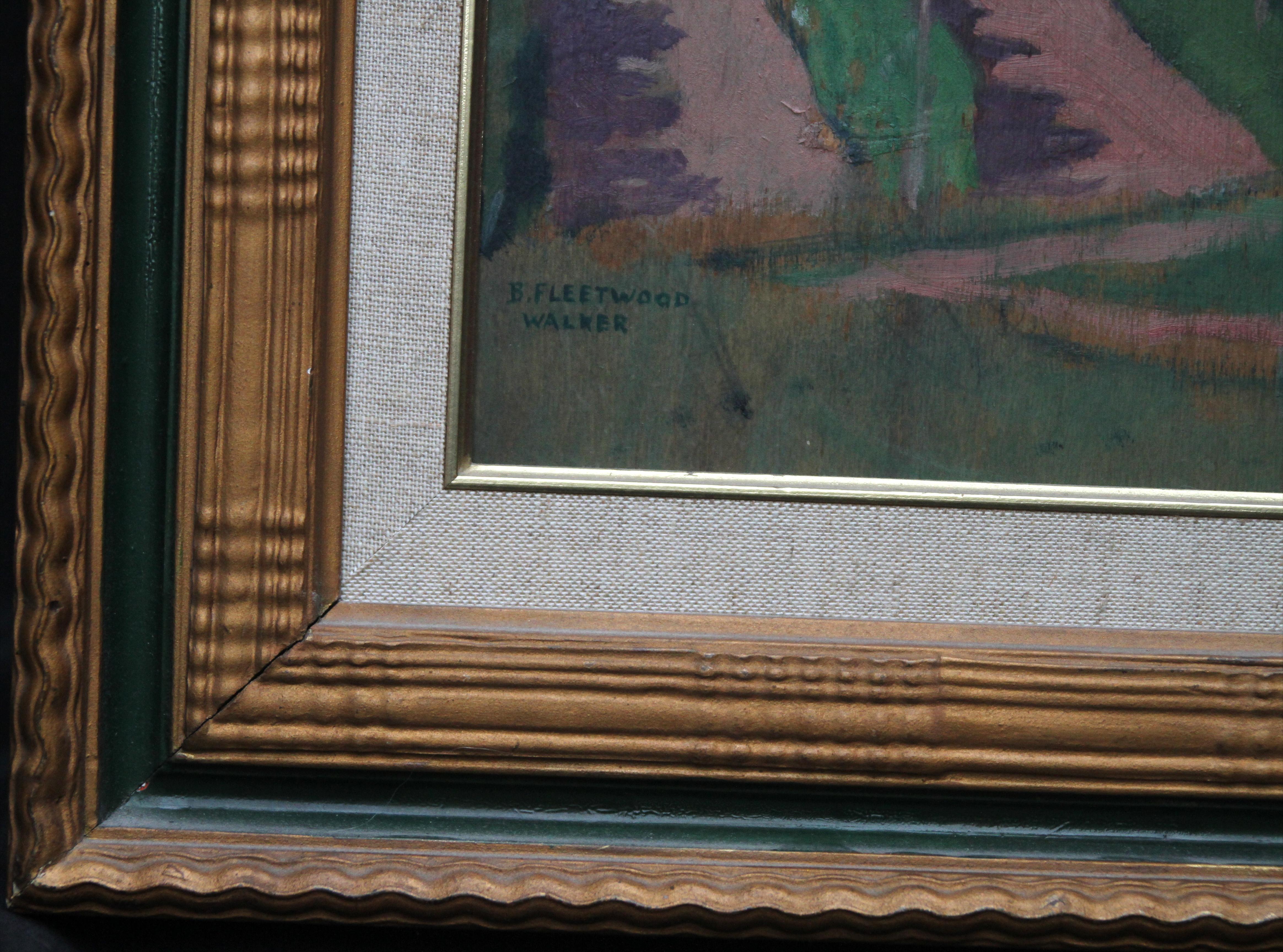 French Vineyard Landscape - British Post Impressionist 1920's art oil painting For Sale 2