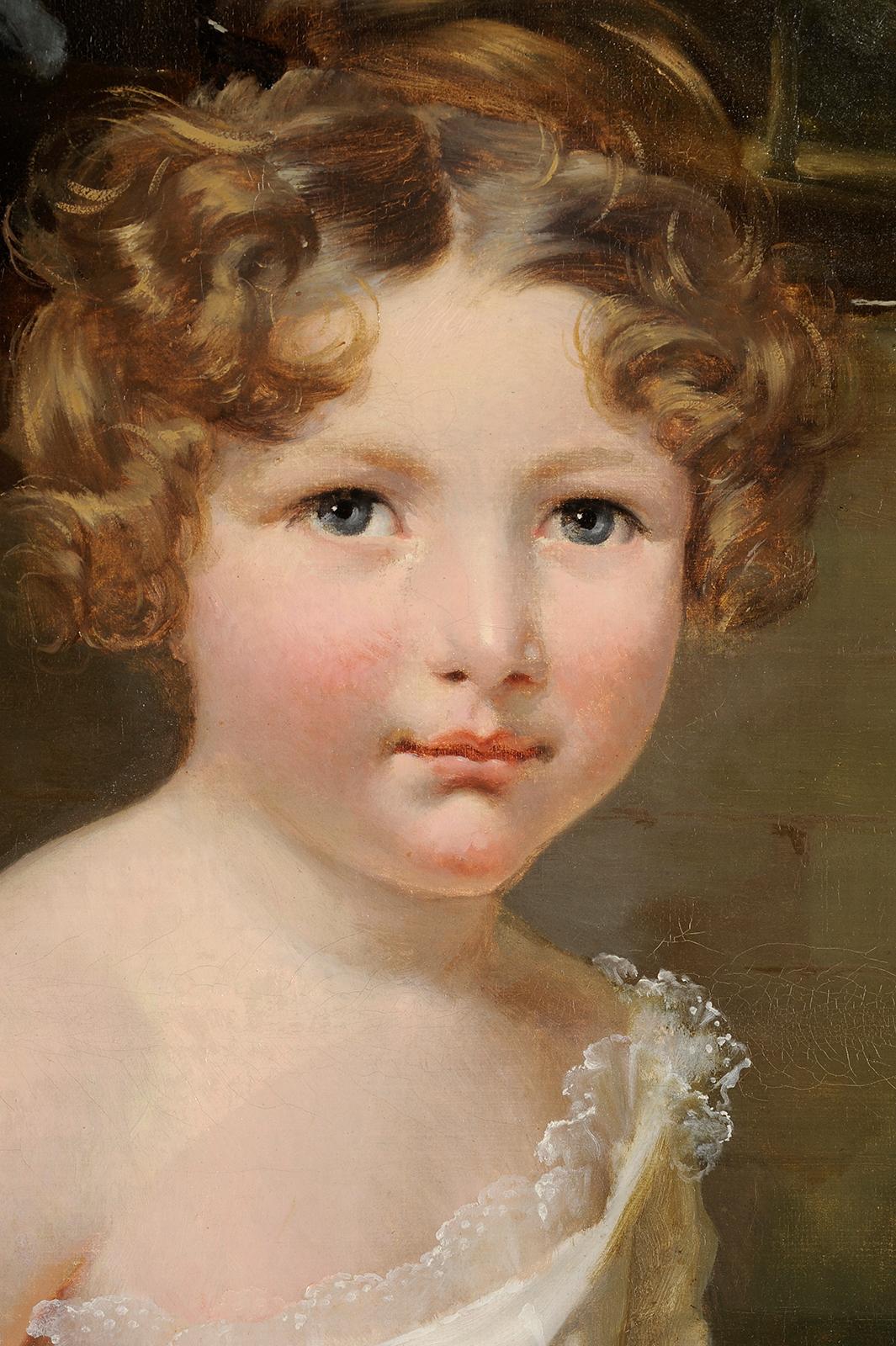 Ritratti di due sorelle - Portrait Painting Marrone di Bernard Gaillot
