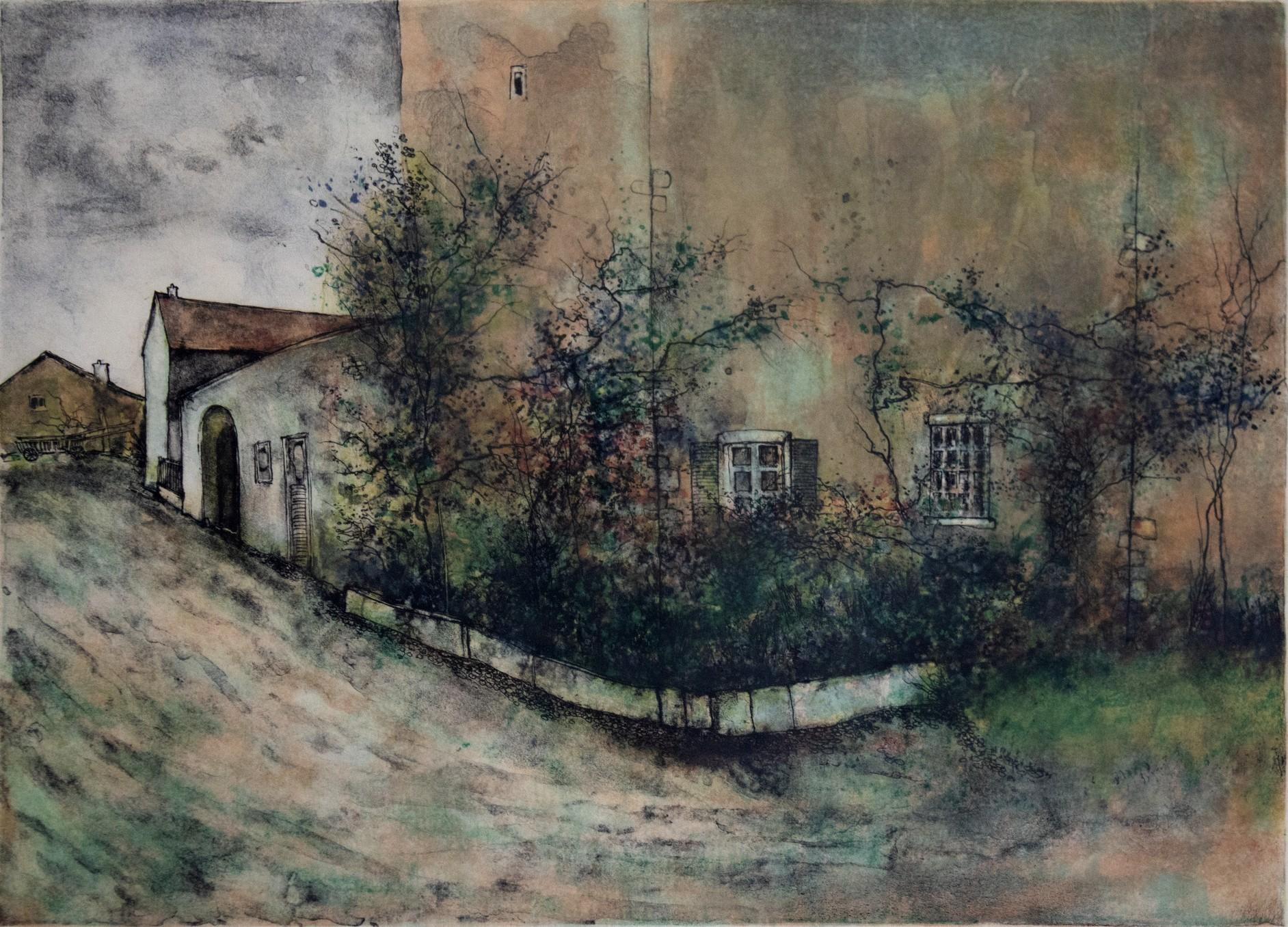 Bernard Gantner Arbres en Fleurs Signed Lithograph For Sale at 1stDibs