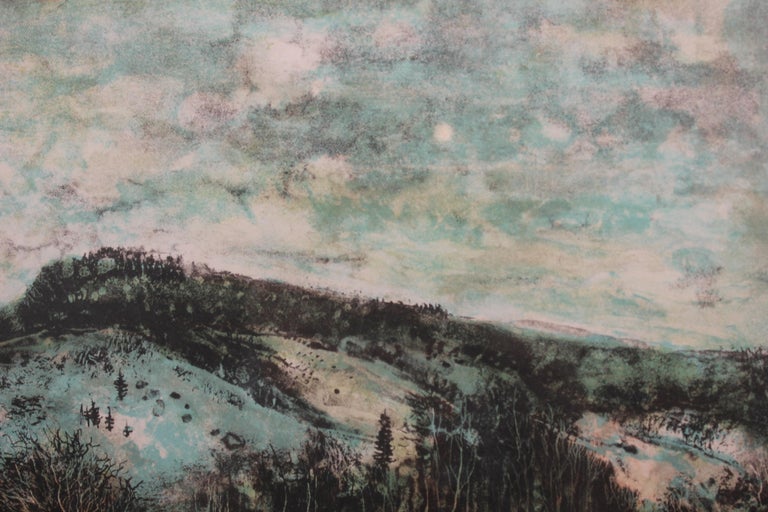 Mountainous Winter Landscape Edition 160 of 215  - Gray Landscape Print by Bernard Gantner