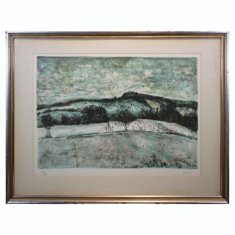 Bernard Gantner Landscape Print - Mountainous Winter Landscape Edition 160 of 215 