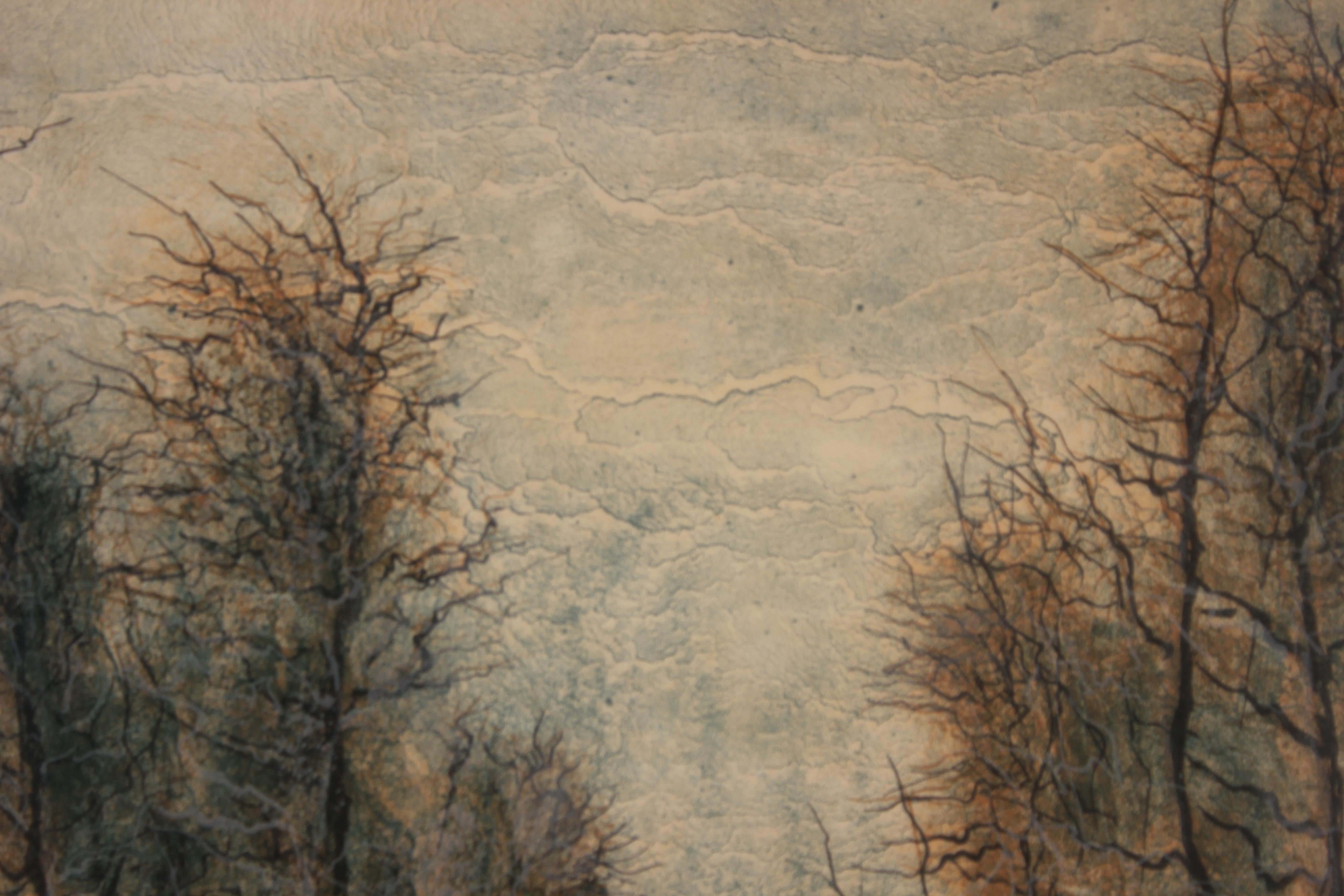 Winter Forest Landscape Edition 133 of 215 - Abstract Impressionist Print by Bernard Gantner