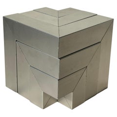 Bernard Girette puzzle aluminum abstract sculpture, titel  Le Pentac .