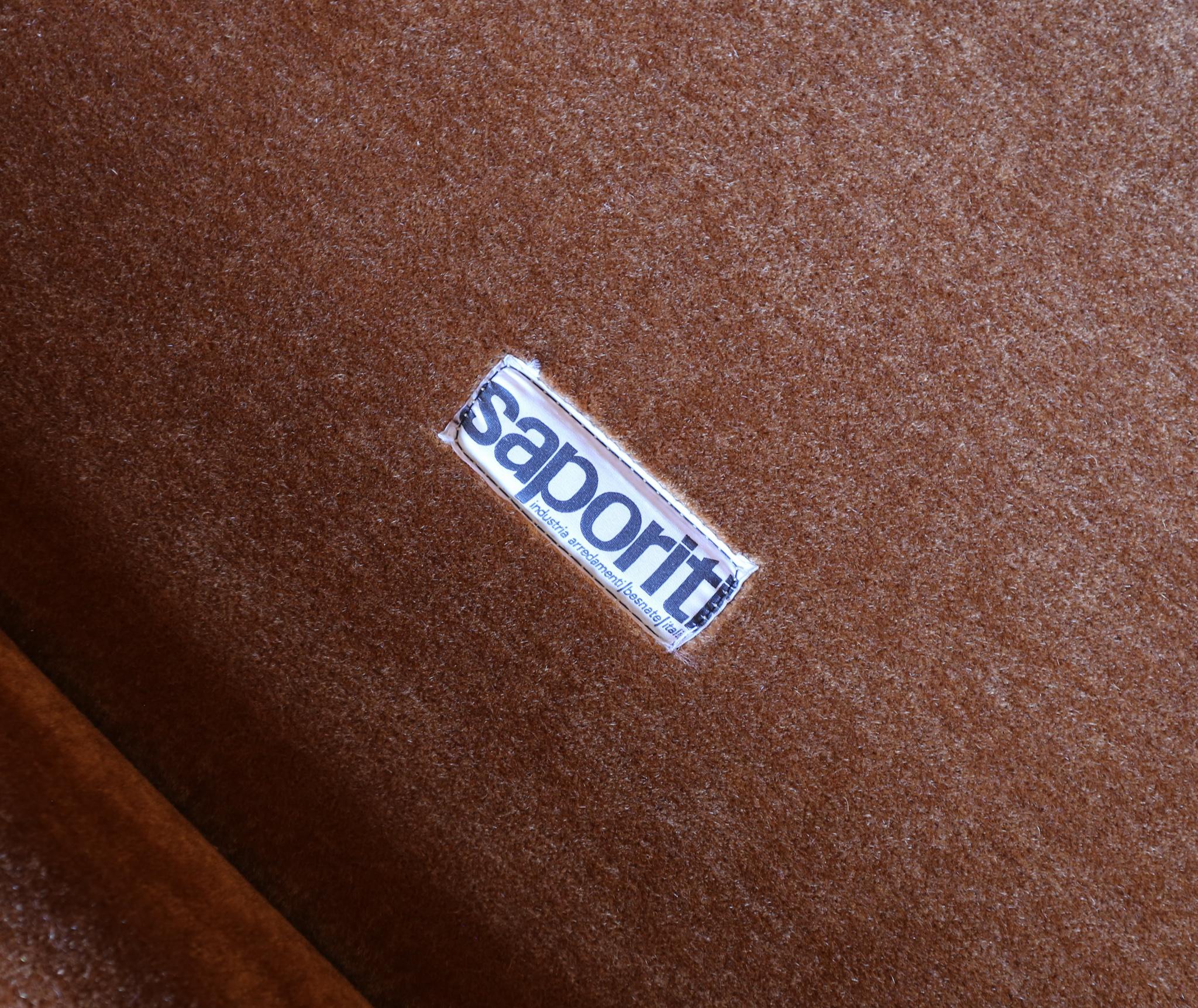 Bernard Govin Elliptique Sofa in Mohair for Saporiti Italia, circa 1965 4
