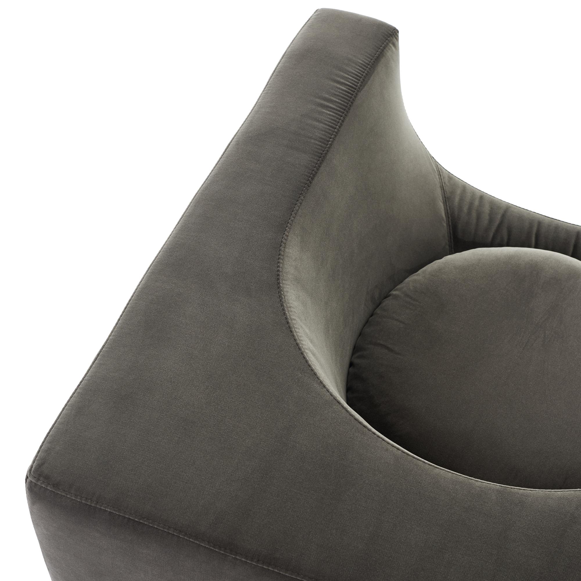 Italian Modern Grey Bernard Govin Saporiti Cube Armchair Pair