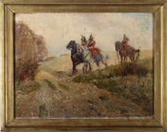 Antique Colonel Bernard Granville Baker (1870-1957) - Framed Oil, Mounted Cavalry