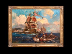 The Knights Of Malta Crusades Off The Barbary Coast, Africa\, 19th Century