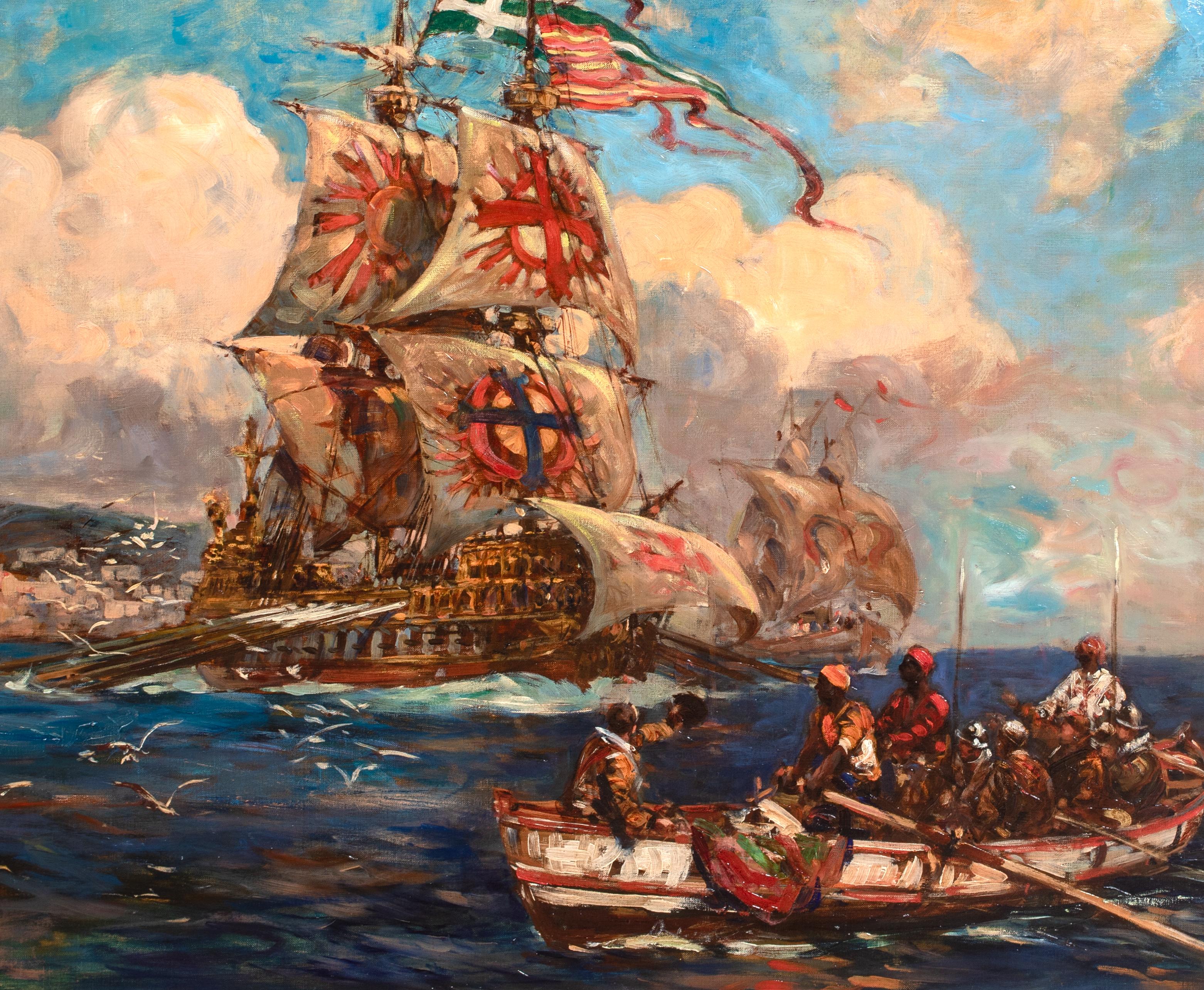 Le crociate dei Cavalieri di Malta al largo della costa barbaresca, Africa, XIX secolo in vendita 1