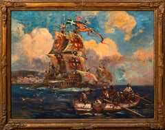 The Knights Of Malta Crusades Off The Barbary Coast, Africa\, 19th Century
