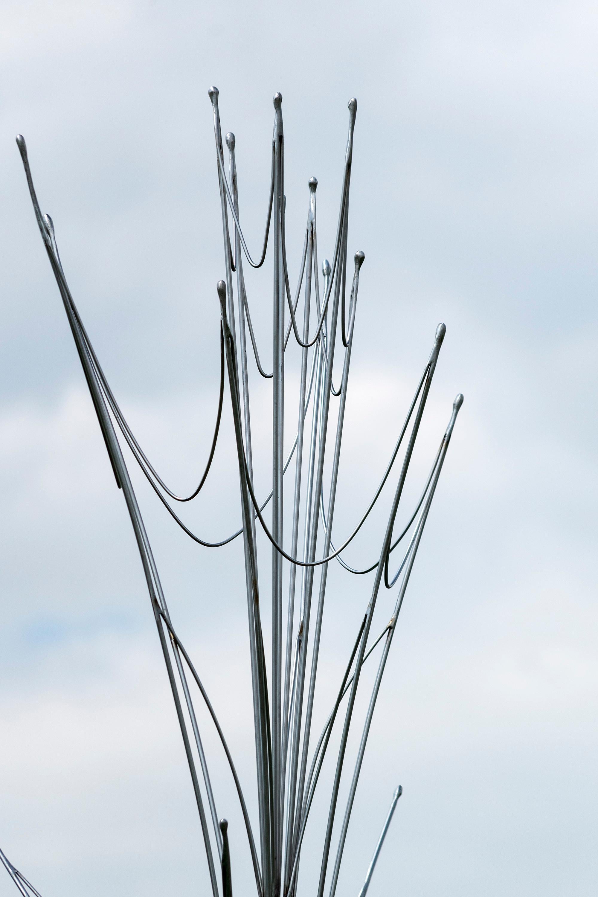 Geyser - tall, contemporary, abstract, stainless steel, outdoor, sculpture - Sculpture by Bernard Hamel
