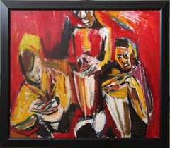 Drums, Expressionist Group Portrait of Three Musicians by Philadelphia Artist