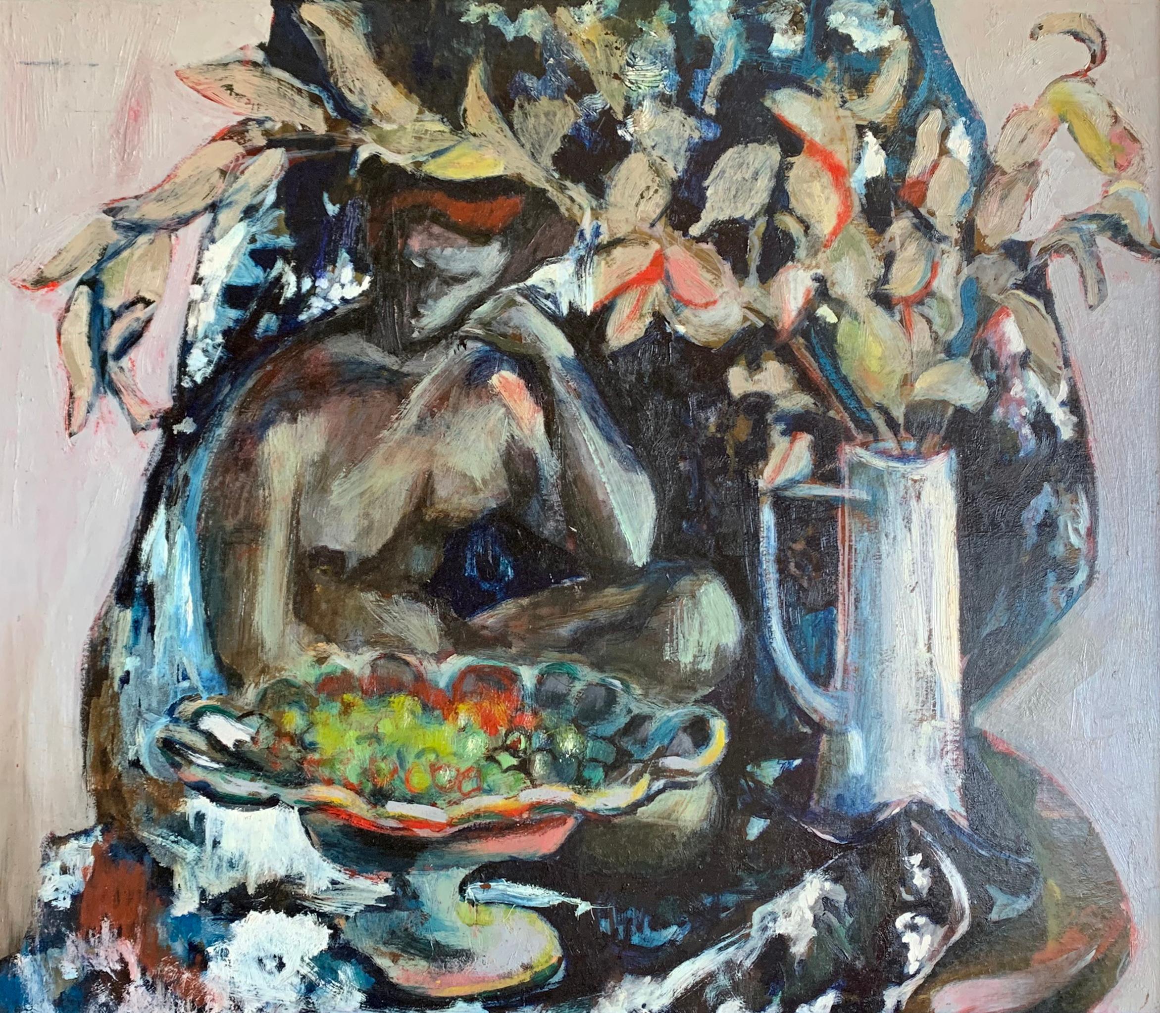 Bernard Harmon Interior Painting – Expressionistische Tisch-Stillleben des Künstlers aus Philadelphia