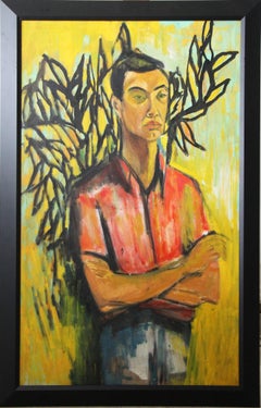 Self Portrait, Expressionist Figurative Portrait by Philadelphia Artist