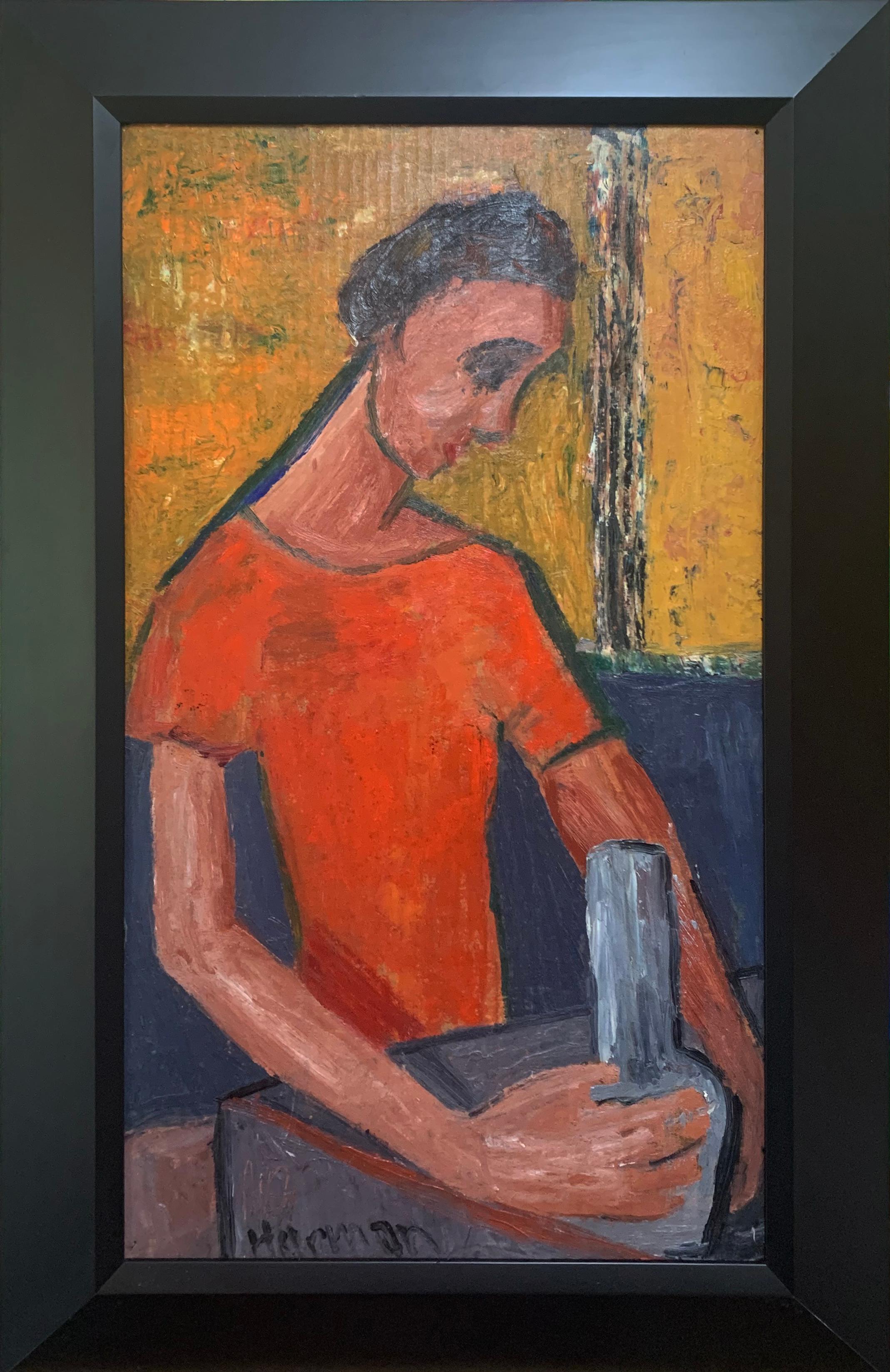 El Alfarero, retrato expresionista de un joven por un artista de Filadelfia