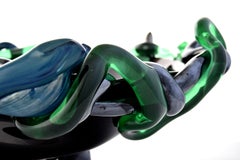 Bernard Heesen "Stormy Waters" Art Glass Center Piece