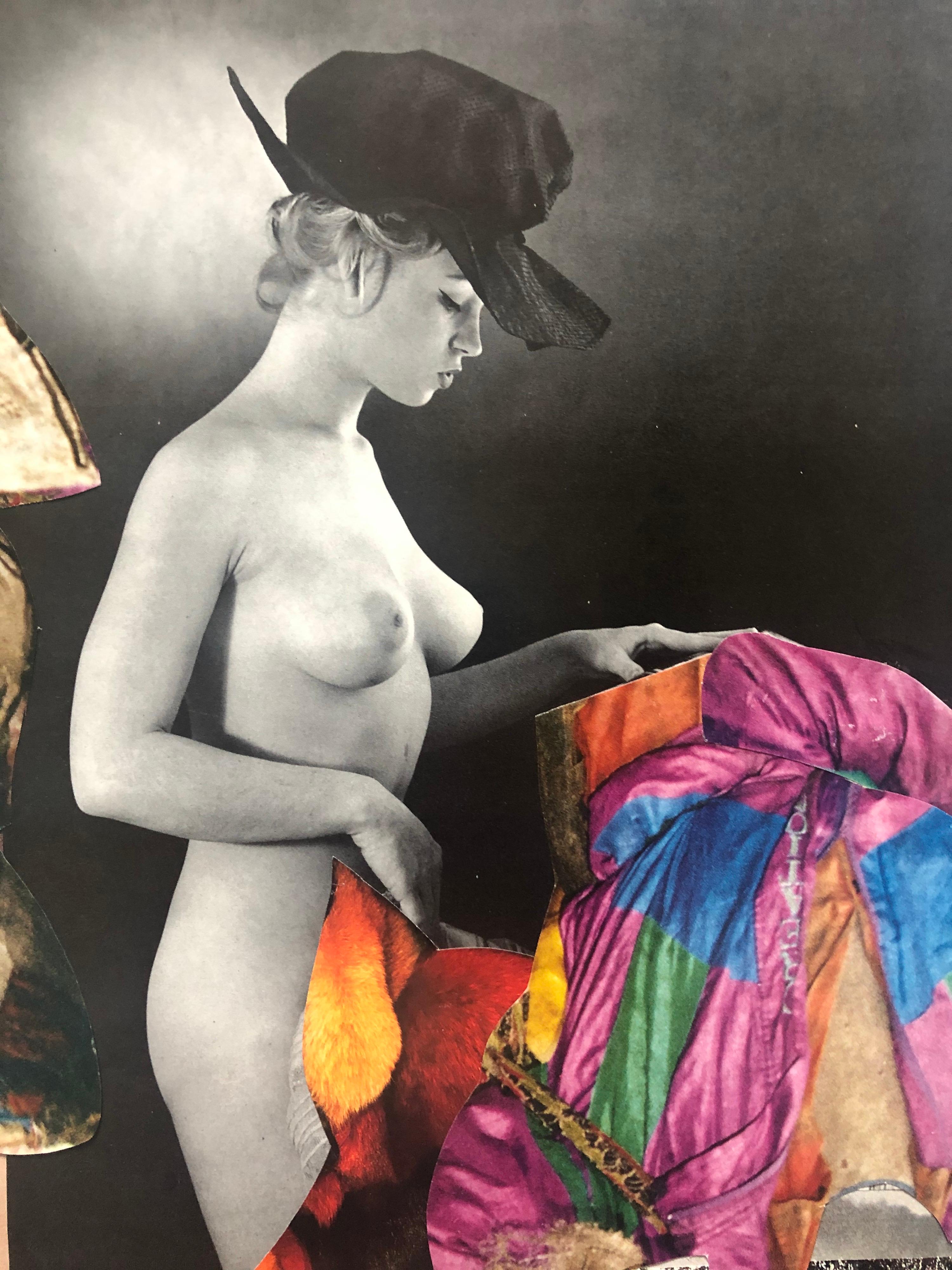 20th Paris School Collage Cutout Artwork Wonderful Interior Design options! - Painting by Bernard Herzog