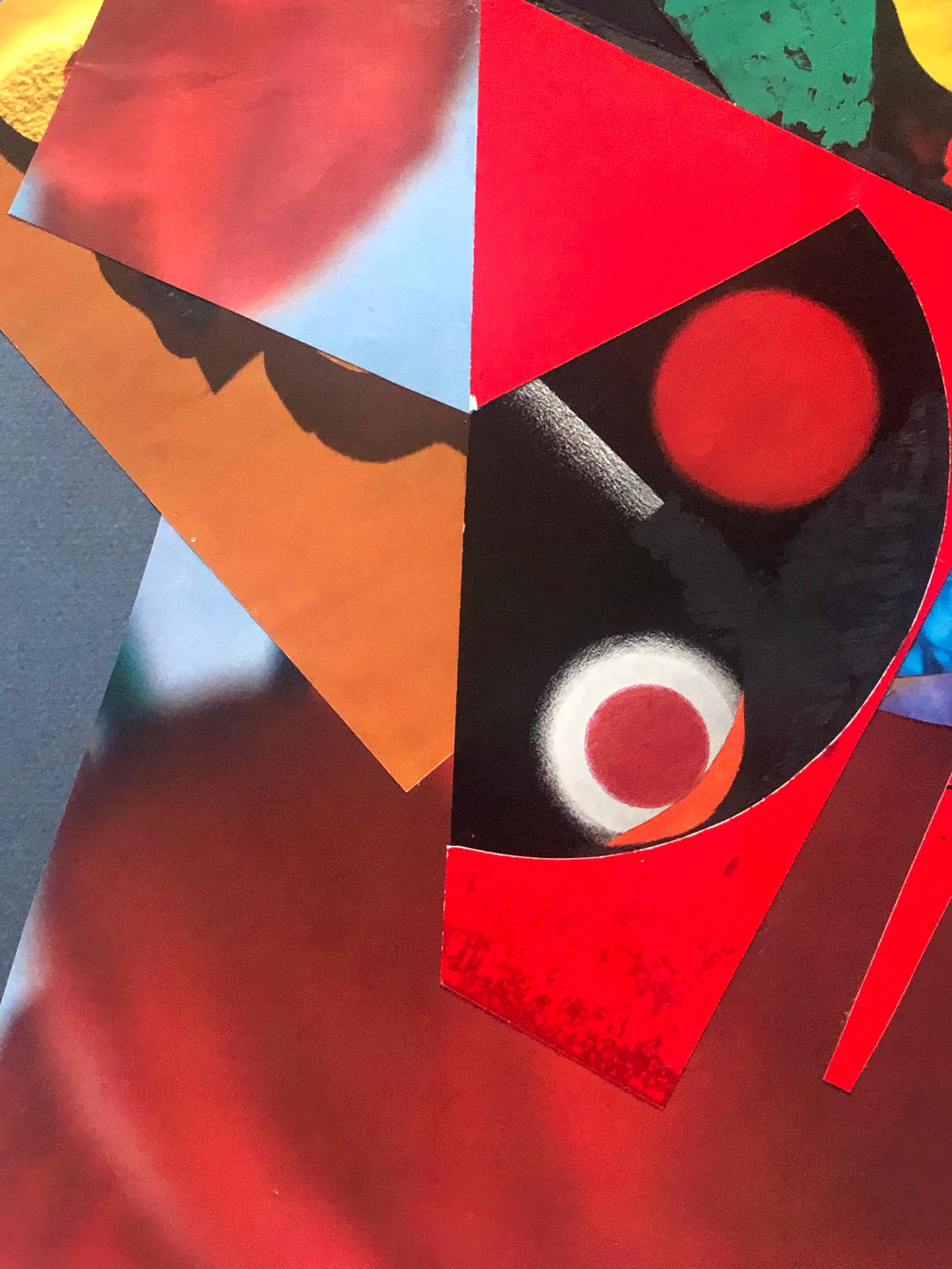 20th Paris School Collage Cutout Artwork Wonderful Interior Design Options (en anglais) - Expressionniste Painting par Bernard Herzog