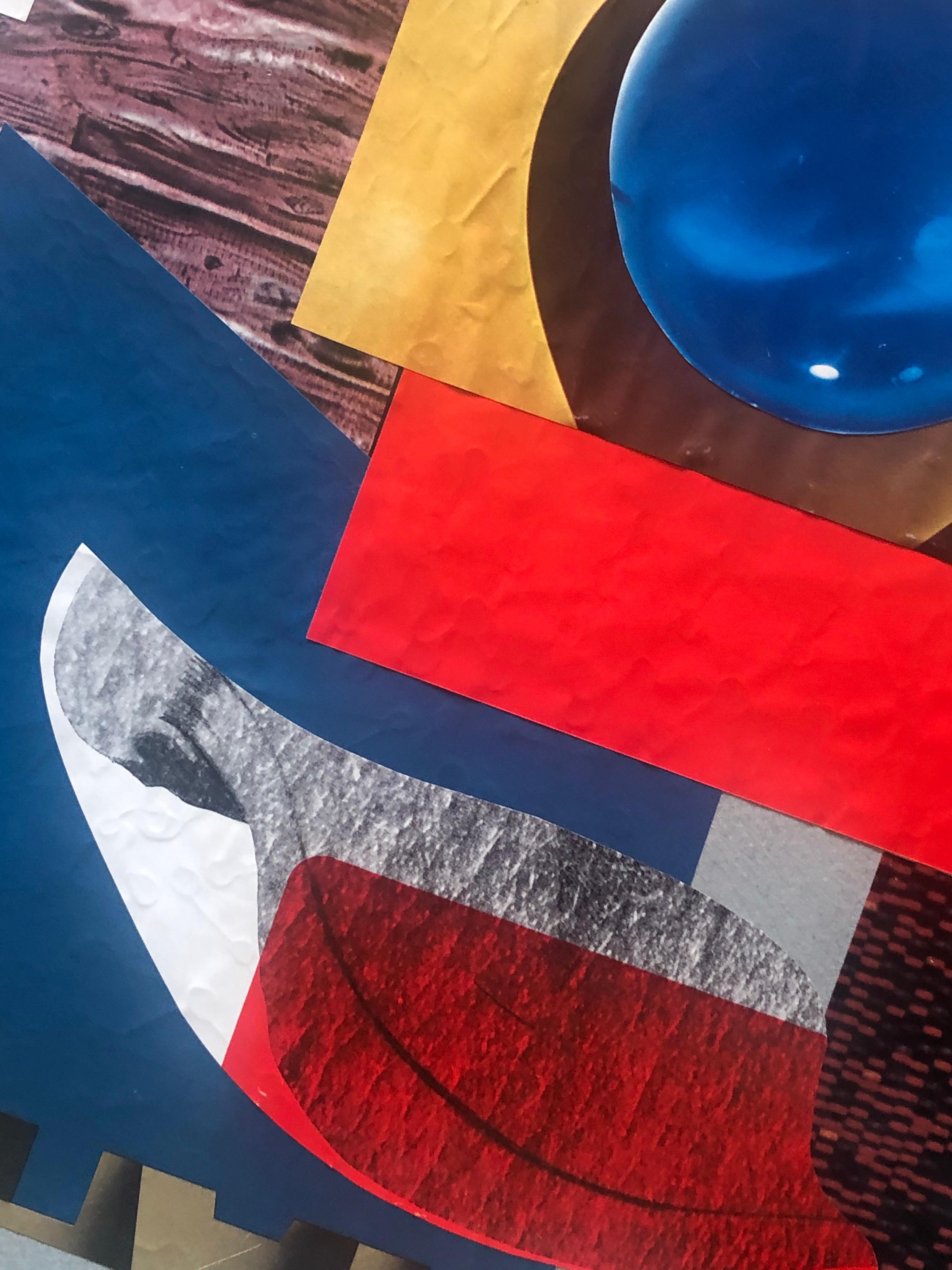 20th Paris School Collage Cutout Artwork Wonderful Interior Design Options (en anglais) - Beige Abstract Painting par Bernard Herzog