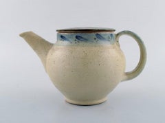 Bernard Howell Leach, Modernist Lidded Teapot in Glazed Stoneware