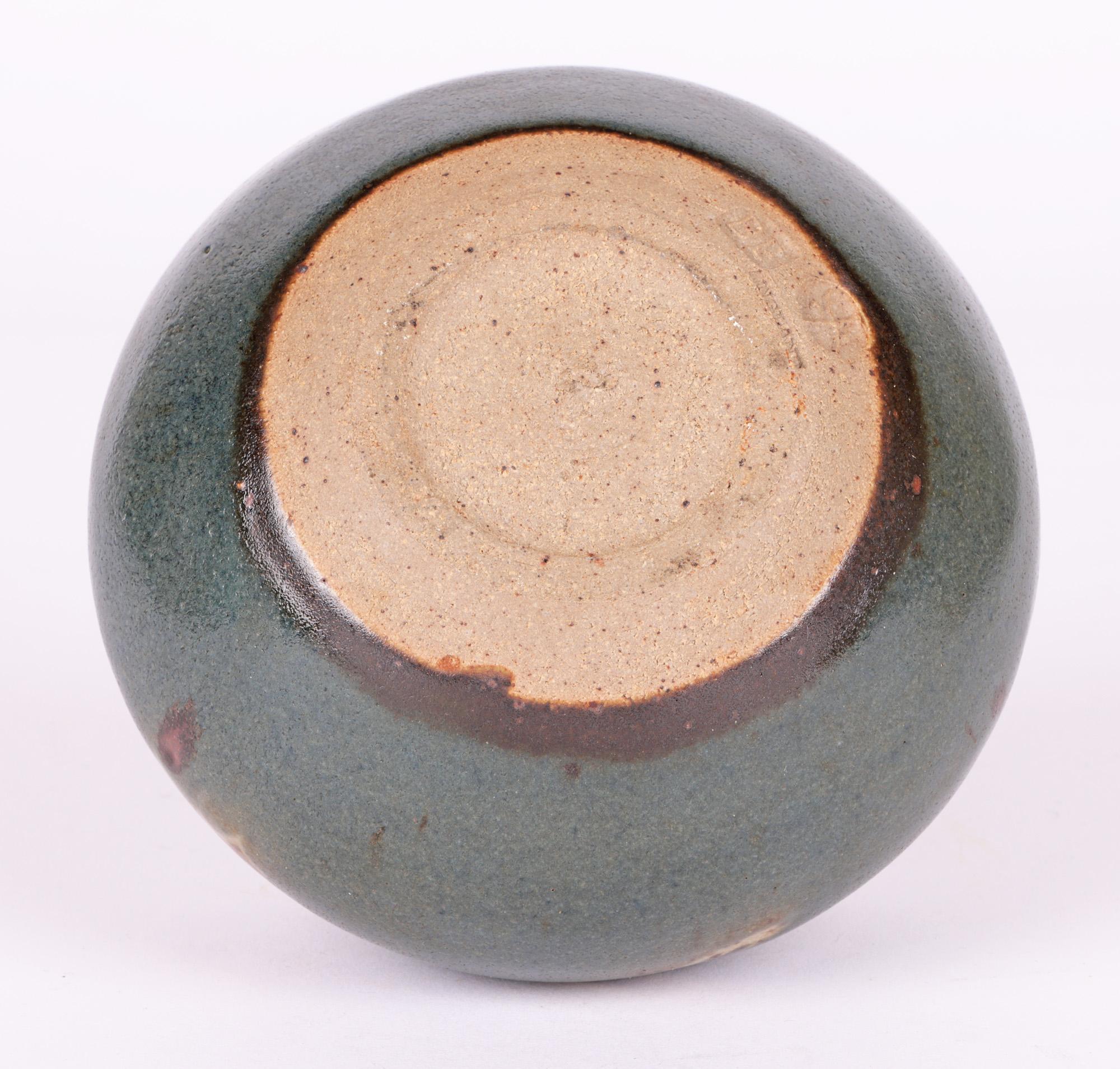 Bernard Howell Leach Studio Pottery Vase with Stylized Patterning For Sale 2