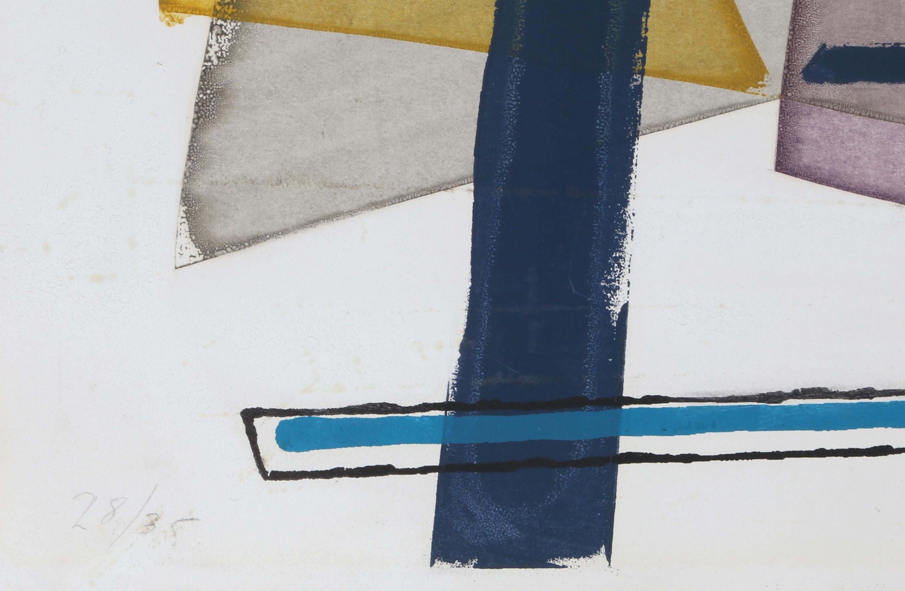 Abstract Composition, Silkscreen by Bernard Joseph Steffen - Print by Steffen, Bernard Joseph