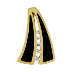 Bernard K. Passman - Collier à pendentif en or avec corail noir et diamants