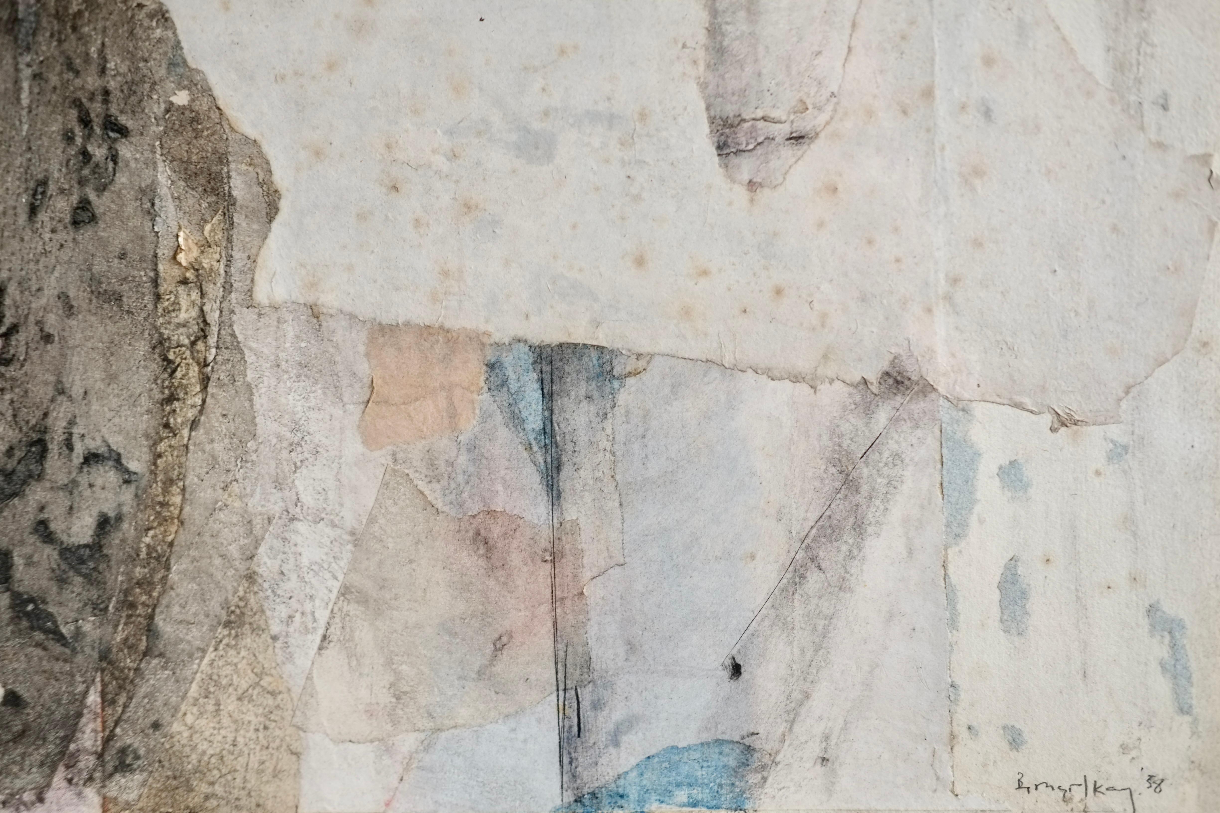 Bernard Kay (1927-2021) Técnica mixta abstracta, 1958 Papel